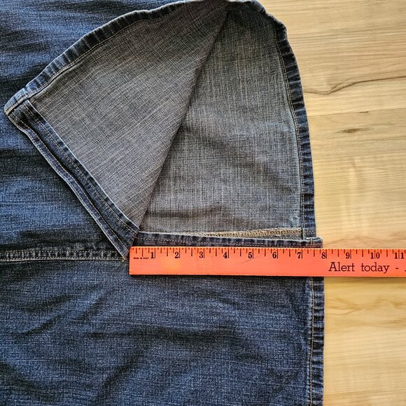 London & London Jean Dark Blue Denim Skirt Classic Blue Denim Skirt Size 18 - Picture 10 of 10